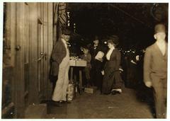 Small vendor selling late night in Boston market