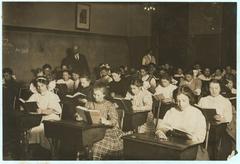 working girls of all nationalities making the best of the spare evening hours Boston 1915