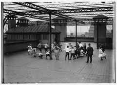 Immigrant children playing on the roof garden of the Washington School in Boston, 1915