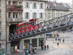 Polybahn leaving valley station in Zurich