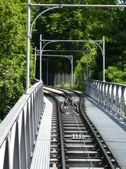 Polybahn tracks in Zurich shortly after departure from Central