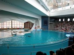 interior of the National Aquarium in Baltimore with various marine life displays