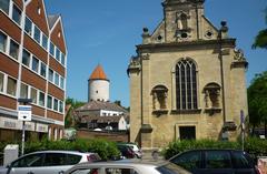 Buddenturm and Universitätskirche in Rosenstraße, Münster