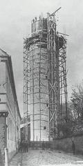 Buddenturm in Münster under renovation to a water tower, 1878-1880