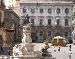 Facade of Sant'Anna dei Lombardi church in Naples, Italy