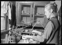 Mrs. James Watson in her mountain cabin near Gatlinburg, Tennessee