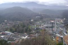 View of Gatlinburg in Tennessee from an elevated perspective