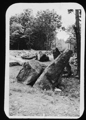 Heavy stones at the start of Bunker Hill Railroad