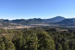 view of Estes Park from Gem Lake Trail