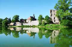 Burg Hayn in Dreieichenhain viewed from the pond