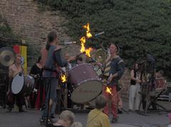 Burg Dreieichenhain concert of medieval group Schelmisch during 750th anniversary celebration