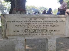 Plaque of Pranab Mukherjee at Shilaidaha Kuthibari in Kushtia