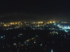 Rourkela cityscape at night from Vaishno Devi Temple