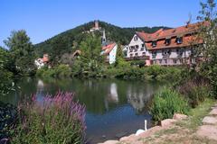 Stadtsee with Burg in Bad Liebenzell