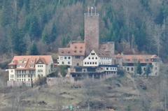 Burg Liebenzell castle on a hill covered with trees