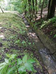 Jinonický brook temporarily full of water