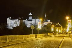 Hrad Loket Castle in winter