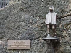 Statue of Gottstein at Loket Castle