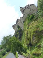 Medieval castle with a blue sky background