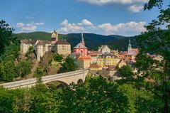 Loket Castle and town in June 2022