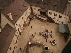 Hrad Loket castle panoramic view from Niederkasseler