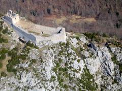 Château de Montségur aerial view