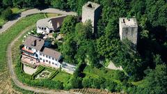 Burg Windeck castle on a hill with scenic landscape