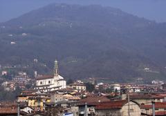 panoramic view of Vertova, Bergamo, Italy