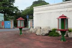 Back gate to Zehnder Road at Haw Par Villa