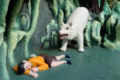 Bear falling for boy's dead act at Haw Par Villa