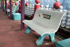 Bench sponsored by Fujifilm at Haw Par Villa