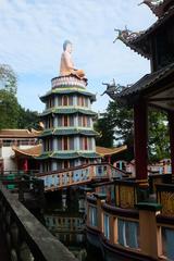 Buddha atop pagoda at Haw Par Villa