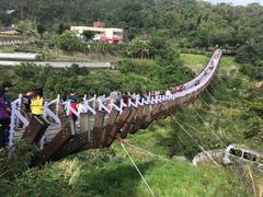 Baishihu Suspension Bridge in Neihu, Taipei City