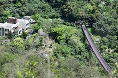 Baishihu Suspension Bridge aerial view 2018