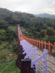 Bai Shi Lake Suspended Bridge on a scenic day