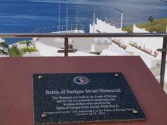 Battle of Surigao Strait Plaque on pedestal