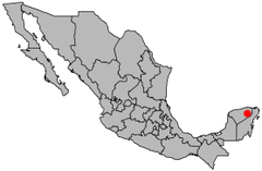 Location of Valladolid, Yucatán, Mexico