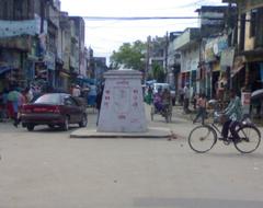 Destroyed statue of King Tribhuvan in Nepalgunj