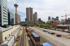 CP rail line through downtown Calgary