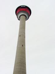 Calgary Tower and surrounding buildings in Canada