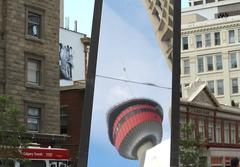 Calgary Tower mirror reflection