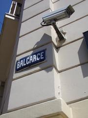 Calle Balcarce street sign in Monserrat, Buenos Aires, Argentina