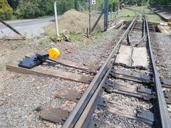 hand-operated railway switch at Anhumas Station in Campinas, Brazil