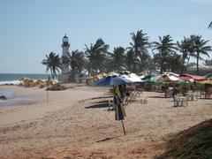 Ponta de Itapuã Lighthouse in Salvador da Bahia, Brazil