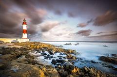 Farol de Itapuã lighthouse at sunset