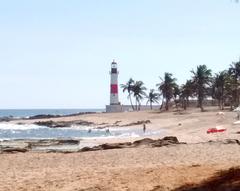 Itapua lighthouse in Salvador, Bahia, Brazil