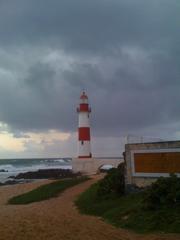 Ponta de Itapuã Lighthouse in Salvador, Bahia, Brazil