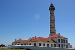 Faro de Leça lighthouse in Porto district, Portugal