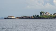 Ponta do Humaitá and Forte de Nossa Senhora de Monte Serrat in Salvador viewed from Baía de Todos os Santos