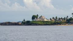 Forte de Nossa Senhora de Monte Serrat in Salvador seen from Baía de Todos os Santos